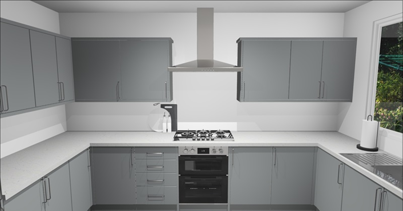 Graphic design of proposed kitchen